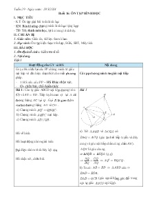 Giáo án dạy thêm Toán 9 - Tuần 29 - Năm học 2023-2024