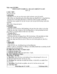 Giáo án Địa lí 6 - Bài 15: Lớp vỏ khí của trái đất khí áp và gió - Năm học 2023-2024
