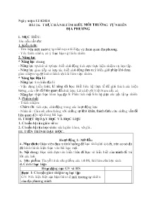 Giáo án Địa lí 6 - Bài 26: Thực hành Tìm hiểu môi trường tự nhiên địa phương - Năm học 2023-2024