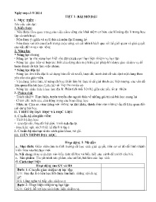 Giáo án Địa lí 6 - Tiết 1: Bài mở đầu - Năm học 2024-2025