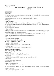 Giáo án Địa lí 7 - Bài 16: Đặc điểm tự nhiên Trung và Nam Mỹ - Năm học 2023-2024