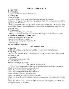 Giáo án Địa lí 7 - Bài: Ôn tập cuối học kì II