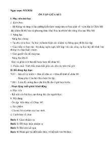 Giáo án Địa lí 7 - Bài: Ôn tập giữa học kì II - Năm học 2023-2024