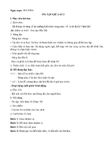 Giáo án Địa lí 7 - Bài: Ôn tập giữa kì II - Năm học 2023-2024