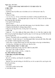 Giáo án Địa lí 7 - Tiết 4+5, Bài 2: Đặc điểm dân cư xã hội Châu Âu - Năm học 2024-2025
