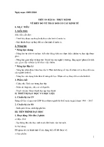 Giáo án Địa lí 9 - Tiết 33, Bài 16: Thực hành vẽ biểu đồ về thay đổi cơ cấu kinh tế - Năm học 2023-2024
