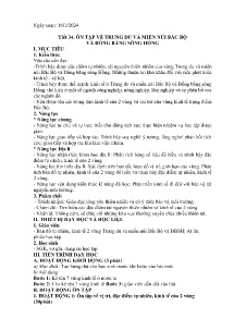 Giáo án Địa lí 9 - Tiết 34: Ôn tập về Trung du và miền núi Bắc Bộ và đồng bằng sông Hồng - Năm học 2023-2024