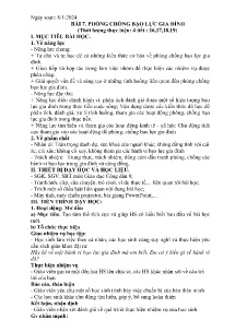 Giáo án GDCD 8 - Tiết 16-19, Bài 17: Phòng chống bạo lực gia đình - Năm học 2023-2024