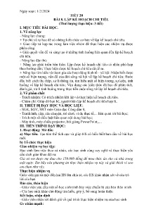 Giáo án GDCD 8 - Tiết 20-22, Bài 8: Lập kế hoạch chi tiêu - Năm học 2023-2024