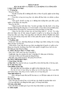 Giáo án GDCD 8 - Tiết 27-29, Bài 10: Quyền và nghĩa vụ lao động của công dân