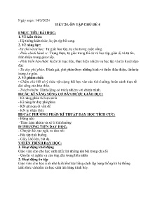 Giáo án GDCD 9 - Tiết 24: Ôn tập chủ đề 4 - Năm học 2023-2024