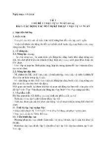 Giáo án GDTC 6 - Chủ đề 1: Chạy cự li ngắn (60m) - Bài 1: Các động tác bổ trợ kĩ thuật chạy cự li ngắn (Tiết 1+2) - Năm học 2024-2025