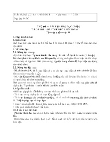 Giáo án GDTC 6 - Tuần 19-22, Chủ đề 4: Bài tập thể dục - Năm học 2023-2024