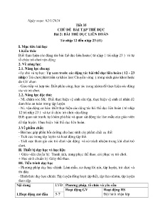 Giáo án GDTC 6 - Tuần 19 - Năm học 2023-2024