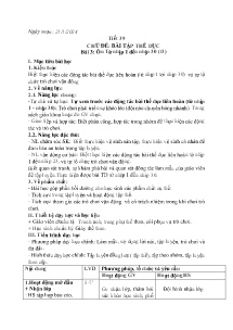 Giáo án GDTC 6 - Tuần 21 - Năm học 2023-2024