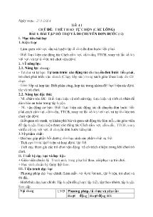 Giáo án GDTC 6 - Tuần 22 - Năm học 2023-2024