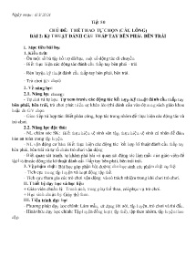 Giáo án GDTC 6 - Tuần 27-29 - Năm học 2023-2024