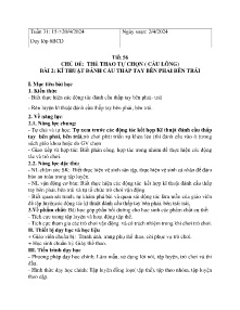 Giáo án GDTC 6 - Tuần 31, Chủ đề: Thể thao tự chọn (Cầu lông) - Năm học 2023-2024