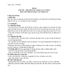 Giáo án GDTC 6 - Tuần 33-35 - Năm học 2023-2024