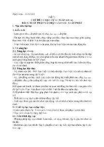 Giáo án GDTC 6 - Tuần 4, Chủ đề 1: Chạy cự li ngắn (60m) - Năm học 2024-2025