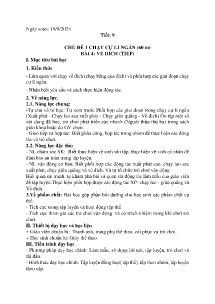 Giáo án GDTC 6 - Tuần 5 - Năm học 2024-2025