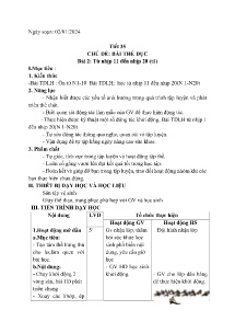 Giáo án GDTC 7 - Tuần 19 - Năm học 2023-2024