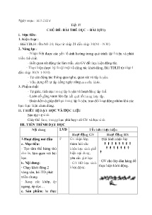 Giáo án GDTC 7 - Tuần 20 - Năm học 2023-2024