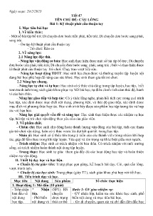 Giáo án GDTC 7 - Tuần 25+26 - Năm học 2023-2024