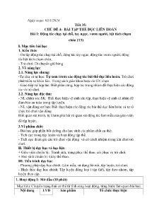 Giáo án GDTC 8 - Tuần 19 - Năm học 2023-2024