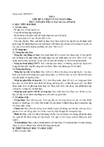 Giáo án GDTC 8 - Tuần 2 - Năm học 2023-2024