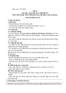 Giáo án GDTC 8 - Tuần 20 - Năm học 2023-2024