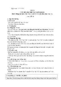 Giáo án GDTC 8 - Tuần 21 - Năm học 2023-2024