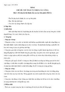 Giáo án GDTC 8 - Tuần 22 - Năm học 2023-2024