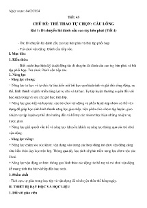 Giáo án GDTC 8 - Tuần 23+24 - Năm học 2023-2024