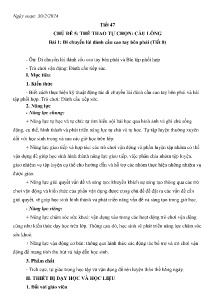 Giáo án GDTC 8 - Tuần 25+26 - Năm học 2023-2024