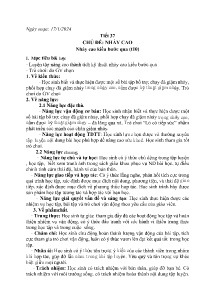 Giáo án GDTC 9 - Tuần 20 - Năm học 2023-2024