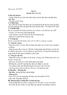 Giáo án GDTC 9 - Tuần 21 - Năm học 2023-2024