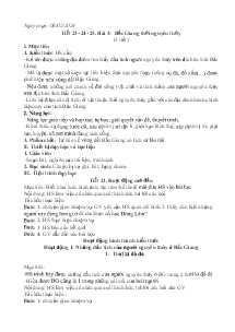 Giáo án Giáo dục địa phương 6 - Tiết 23-25, Bài 3: Bắc Giang thời nguyên thủy - Năm học 2023-2024