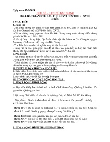 Giáo án Giáo dục địa phương 8 - Chủ đề: Lịch sử Bắc Giang - Bài 4: Bắc giang từ đầu thế kỉ XVI đến thế kỉ XVIII - Năm học 2023-2024