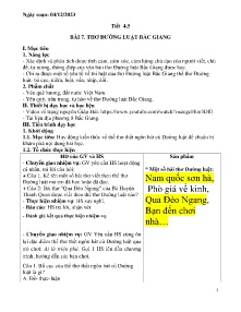 Giáo án Giáo dục địa phương 8 - Tiết 4+5, Bài 7: Thơ đường luật Bắc Giang - Năm học 2023-2024