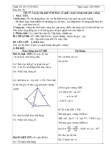 Giáo án Hình học 9 - Tuần 20, Tiết 37+38 - Năm học 2023-2024