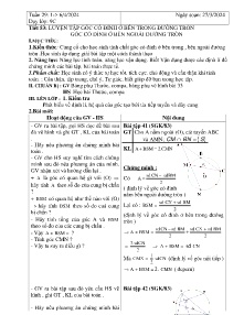 Giáo án Hình học 9 - Tuần 29, Tiết 53+54 - Năm học 2023-2024