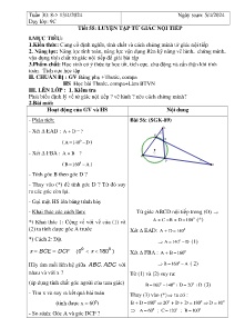 Giáo án Hình học 9 - Tuần 30, Tiết 55+56 - Năm học 2023-2024