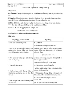 Giáo án Hình học 9 - Tuần 35, Tiết 65+66 - Năm học 2023-2024