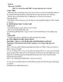 Giáo án Hoạt động trải nghiệm 6 - Tuần 24-26 - Năm học 2023-2024