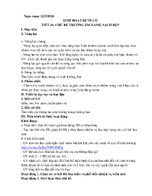 Giáo án Hoạt động trải nghiệm 7 (Kết nối tri thức) - Tiết 26: Chủ đề trường em sạch, sạch đẹp - Năm học 2023-2024