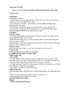 Giáo án Hoạt động trải nghiệm 7 - Tiết 22+23: Cảnh quan thiên nhiên quê hương tôi - Năm học 2023-2024