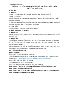 Giáo án Hoạt động trải nghiệm 7 - Tiết 25: Truyền thông bảo vẹ môi trường giảm thiểu hiệu ứng nhà kính - Năm học 2023-2024