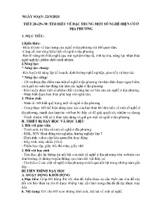 Giáo án Hoạt động trải nghiệm 7 - Tiết 28-30: Tìm hiểu về đặc trưng 1 số nghề hiện có ở địa phương - Năm học 2023-2024