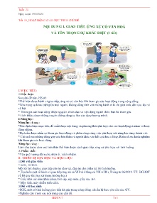 Giáo án Hoạt động trải nghiệm 7 - Tuần 20 - Năm học 2023-2024